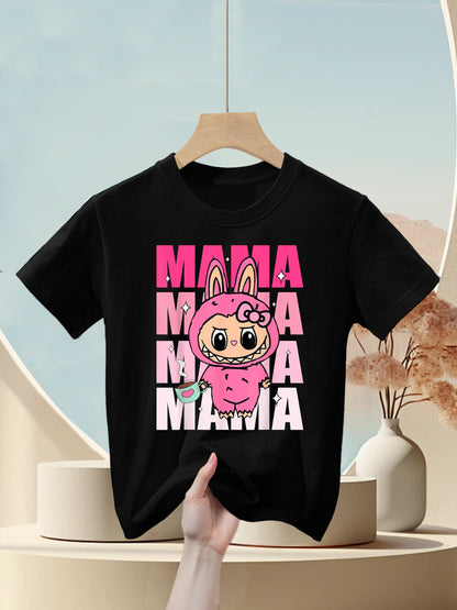 Labubu Mom Coffee's My Fuel Labubus Are My Therapy Mothers Kids T-Shirt