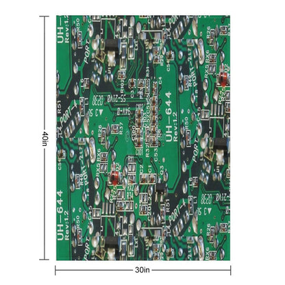 Electric Circuit Board Throw Blanket