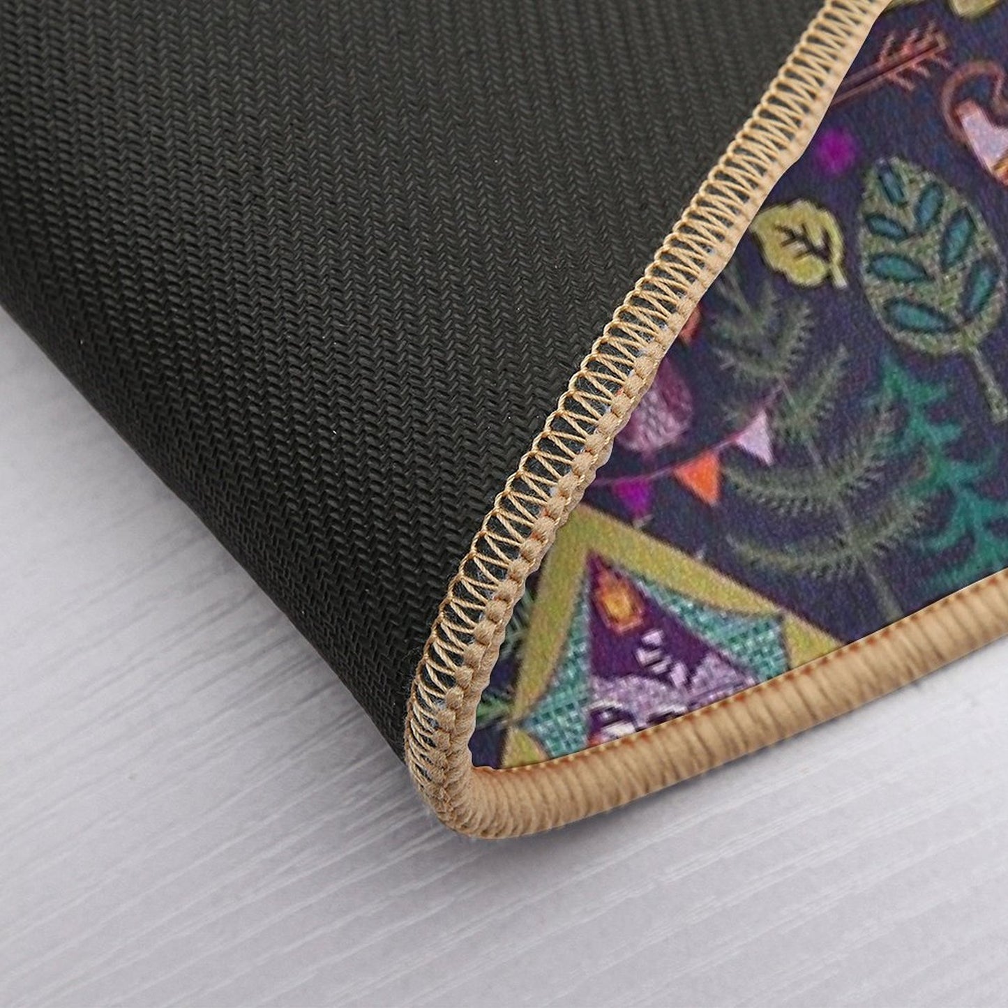 Woodland Animals Campout  Dirt-Trapping Bath Mat