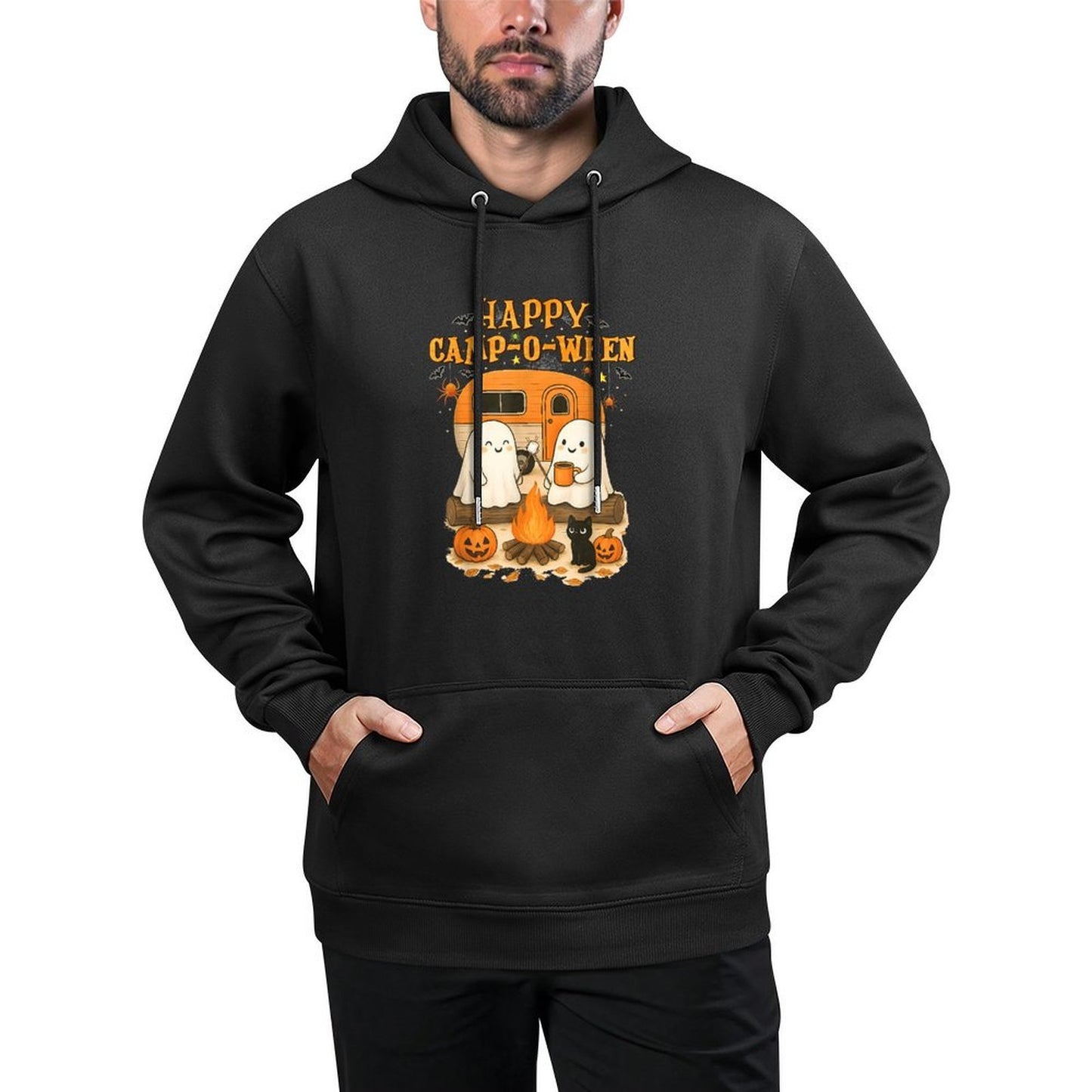 Happy Camp-O-Ween Halloween Camping Ghosts And Campfires Easy Care Hoodie