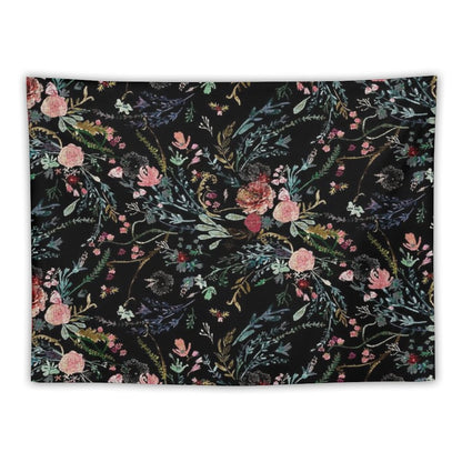 Midnight Floral Tapestry