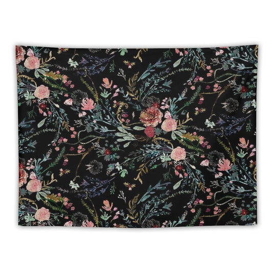 Midnight Floral Tapestry