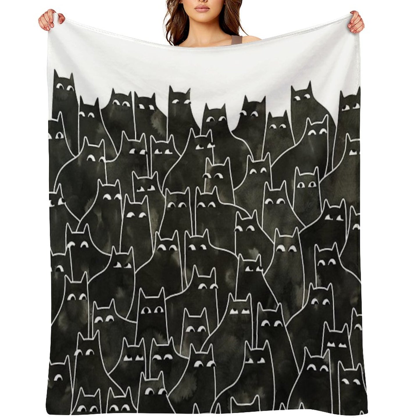 Suspicious Cats Throw Blanket