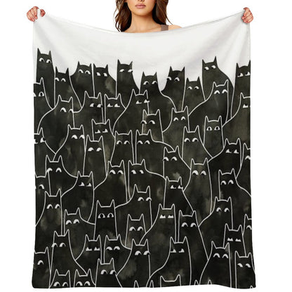 Suspicious Cats Throw Blanket