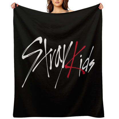 Stray Kids Logo Throw Blanket