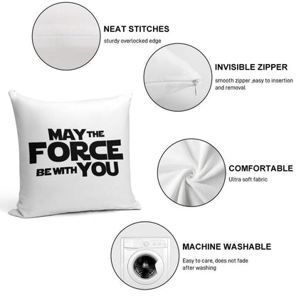 MAY THE FORCE BE WITH YOU GRAPHICS Soft Style Accent Throw Pillow
