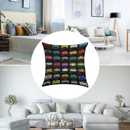 Super Cars (B) Linen Throw Pillow Cover