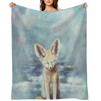 A Fennec's Dream Throw Blanket