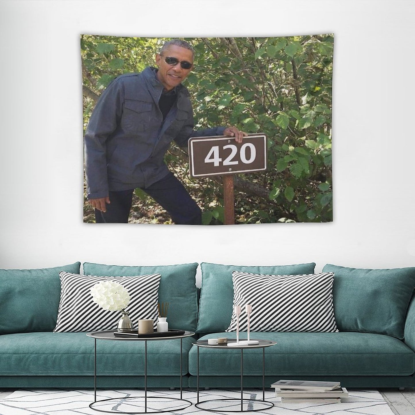 420 Obama Print Tapestry