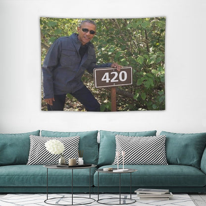 420 Obama Print Tapestry