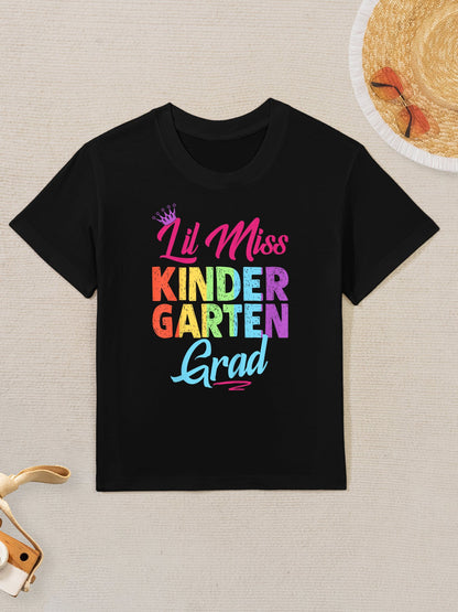 Kids Kindergarten Graduation Lil Miss Kindergarten Grad Kids T-Shirt
