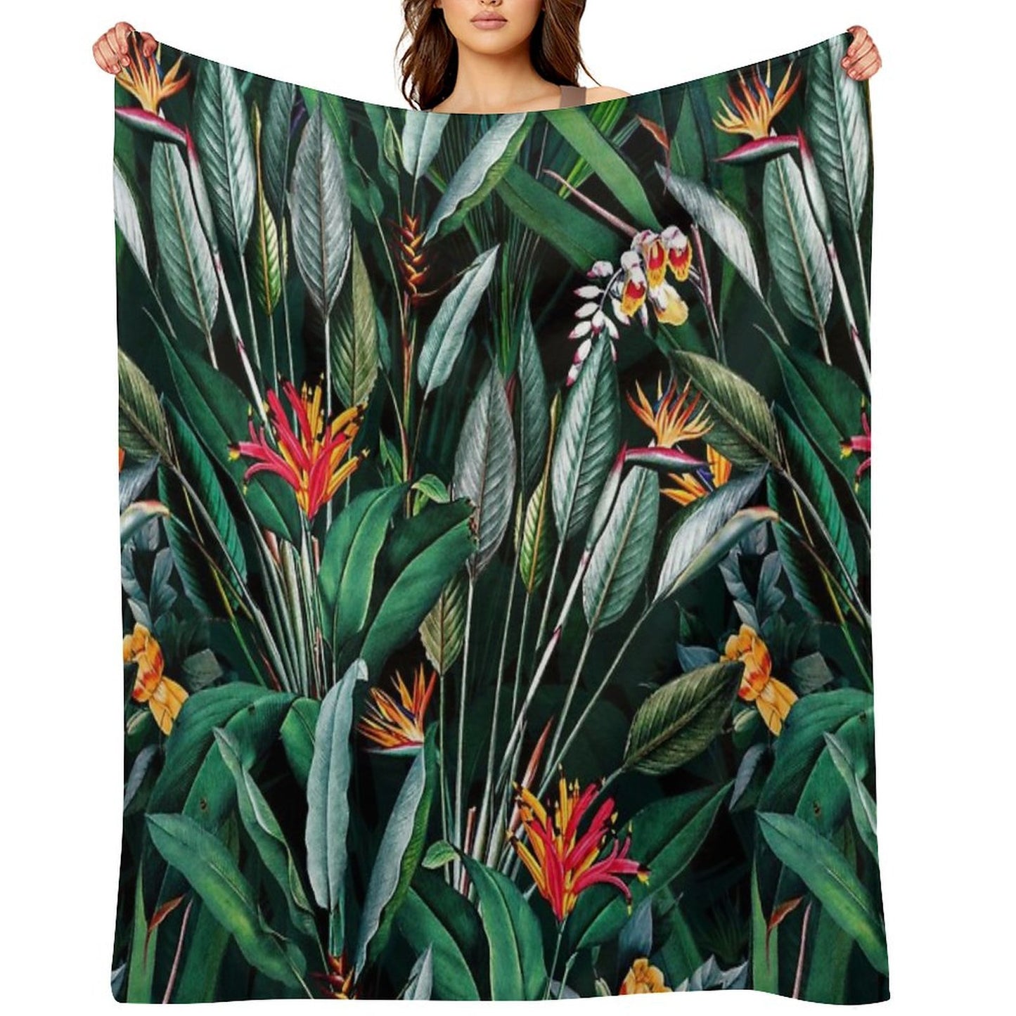 Midnight Garden V Throw Blanket