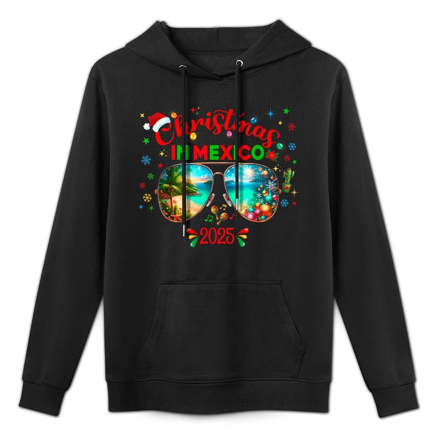Mexico Cancun Cabo Christmas Trip Outfit Pajama Colorfast Hoodie