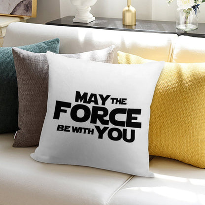 MAY THE FORCE BE WITH YOU GRAPHICS Soft Style Accent Throw Pillow