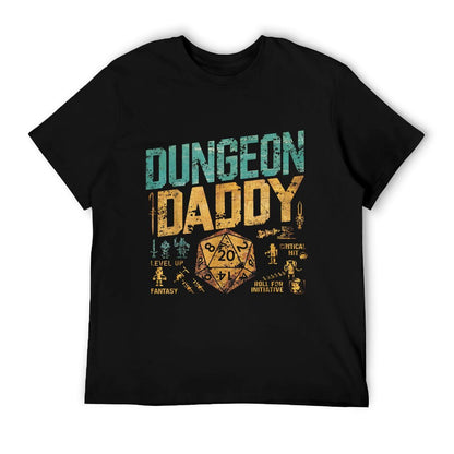 Retro Dungeon Daddy for Father, Fathers Day T-Shirt
