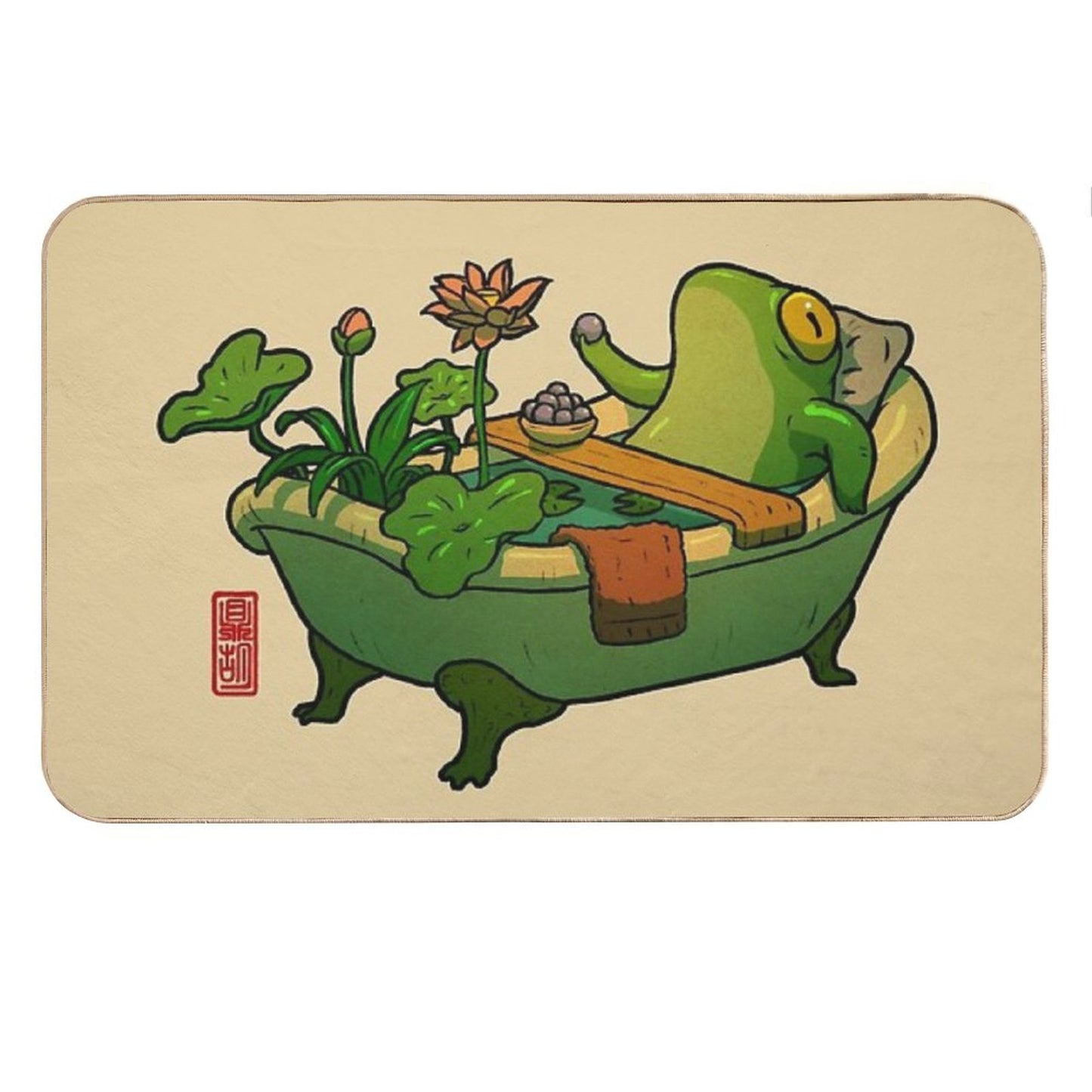 Bathtime Frog Bath Mat