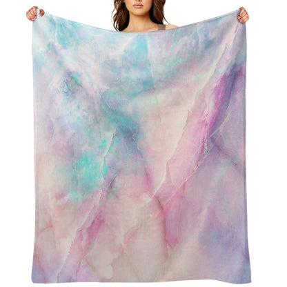 Iridescent Marble Throw Blanket