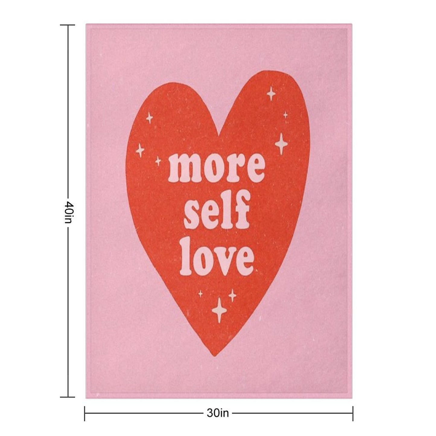 More Self Love {Pretty in Pink & Retro Red) Throw Blanket