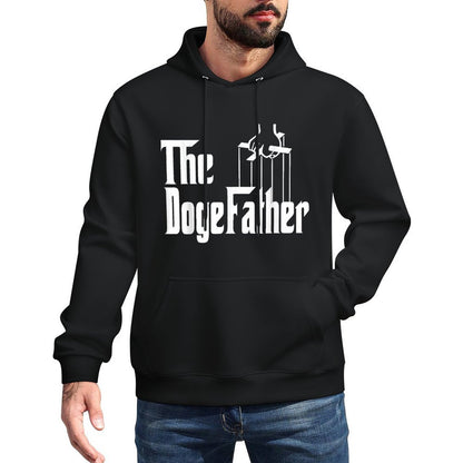 The DogeFather DogeCoin Crypto Moon Doge Father Medium-Weight Fabric Hoodie