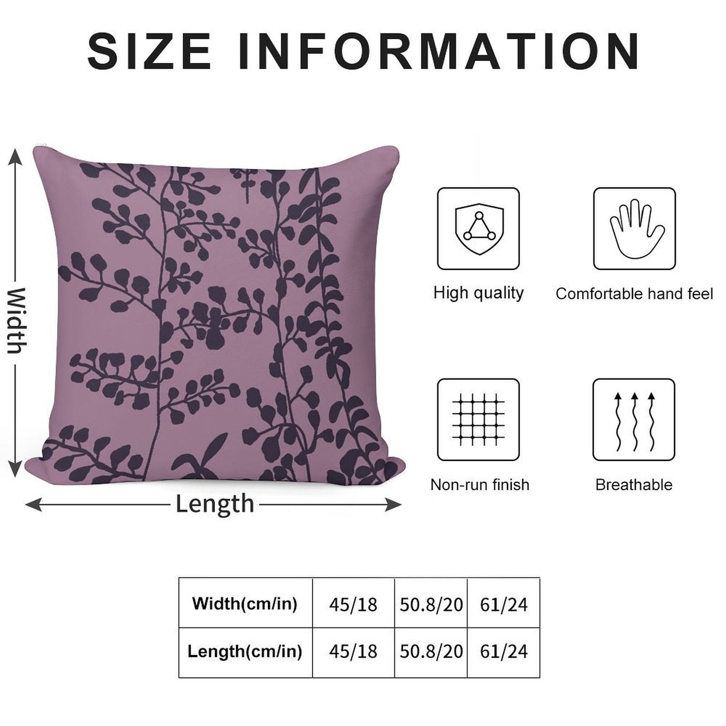 Bella’s Purple Bed Spread Print Soft Washable Throw Pillow