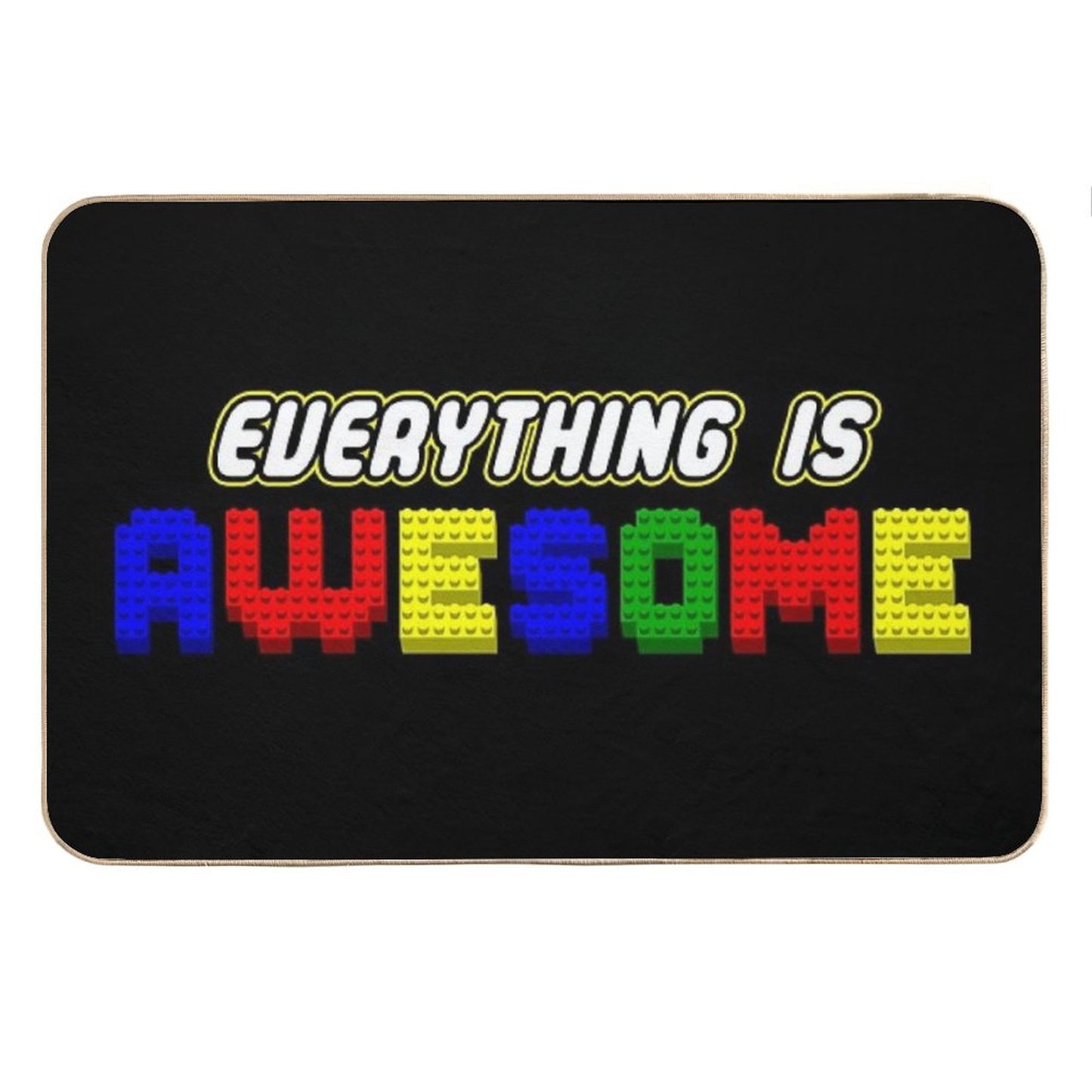 Everything Is Awesome (in 3D) Bath Mat