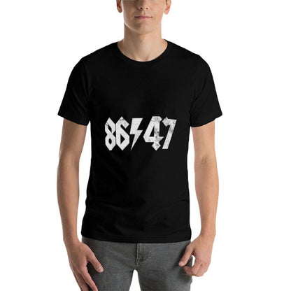 8647 Sarcastic Retro Vintage 80s Style 86 47 Rock 8647  Easy-care T-Shirt