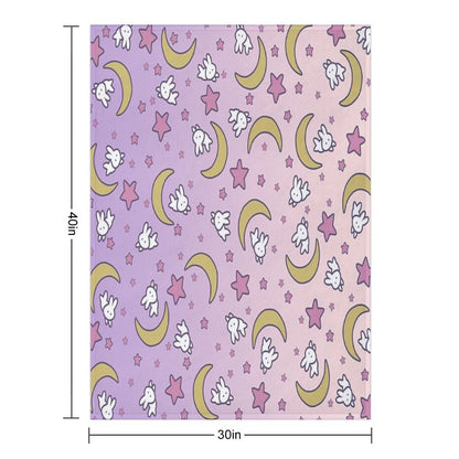 Sailor Moon - Usagi's Print Moon Bunny Blanket Throw Blanket