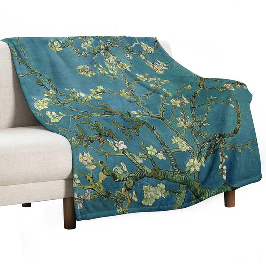 Van Gogh Almond Blossoms Throw Blanket