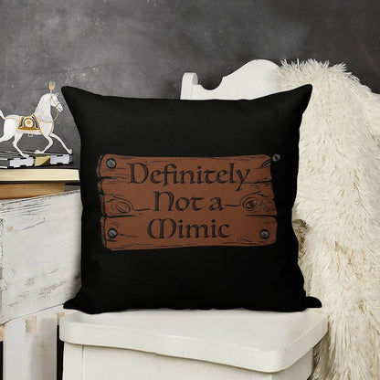 Definitely Not A Mimic Linen Throw Pillow Cover