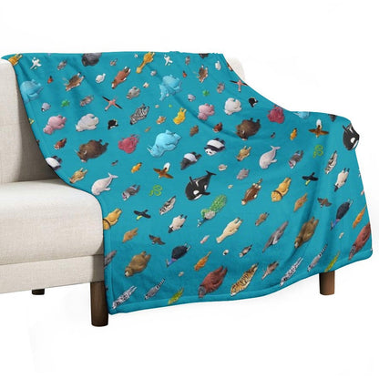 Sleeping Animals Throw Blanket
