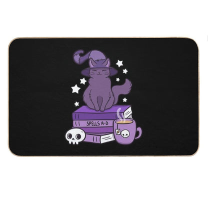 Feline Familiar 02  Black  Nikury Bath Mat