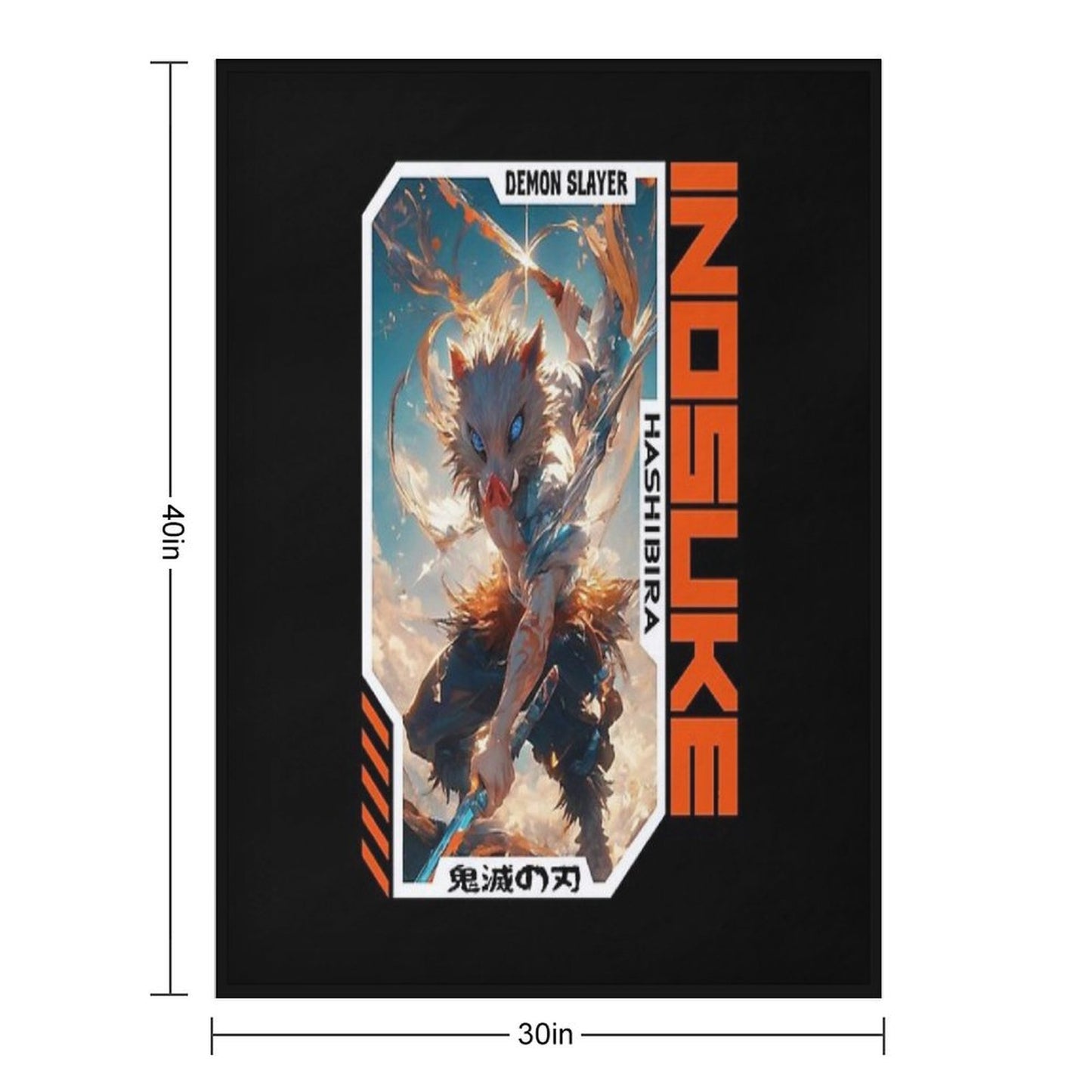 Inosuke Hashibira - Demon Slaye Throw Blanket