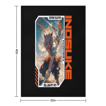 Inosuke Hashibira - Demon Slaye Throw Blanket