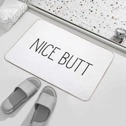 Nice Butt White Bath Mat