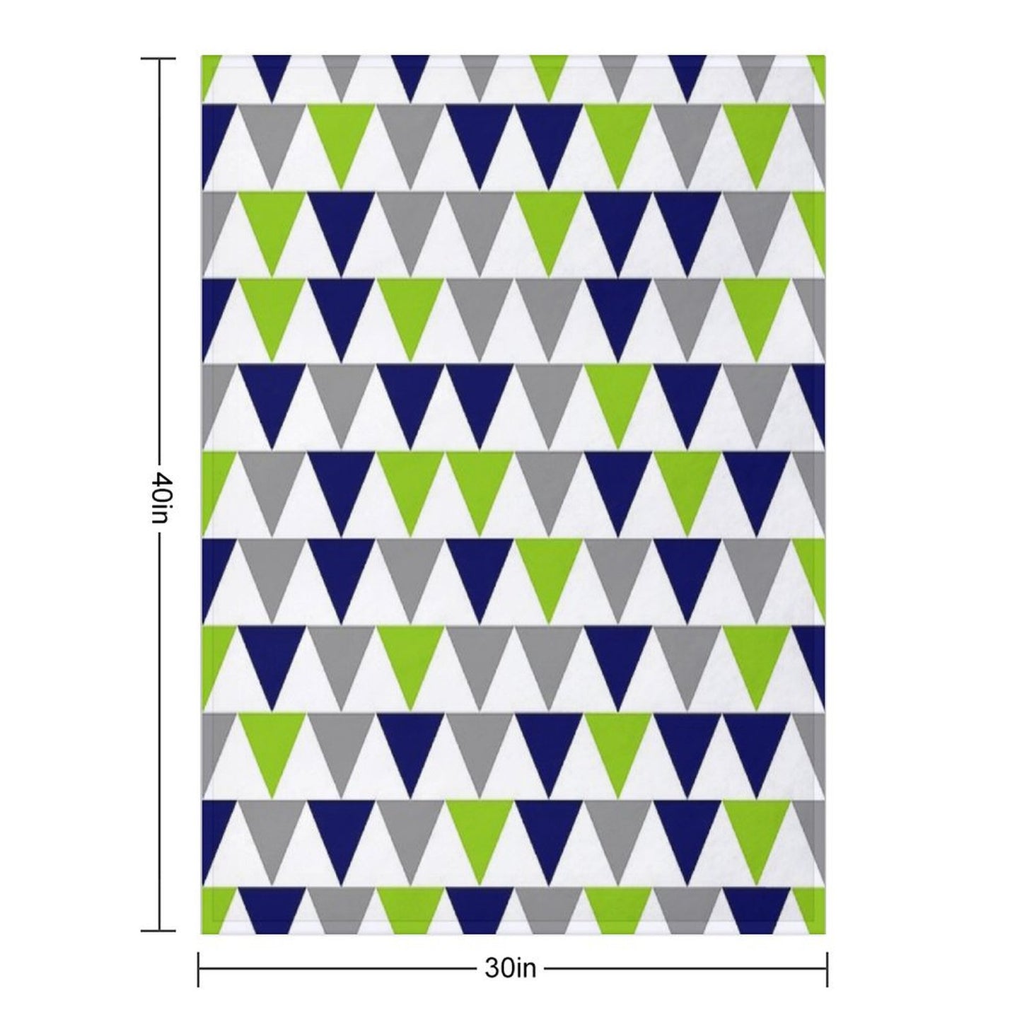 Arrows Lime Green,  Bright Navy Blue, Grey, And White Geometric Pattern Throw Blanket
