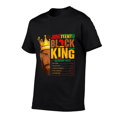 Juneteenth Black King Nutritional Facts  Polyester Blend T-Shirt