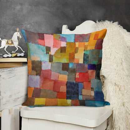 Raumarchitekturen, Paul Klee Linen Throw Pillow Cover