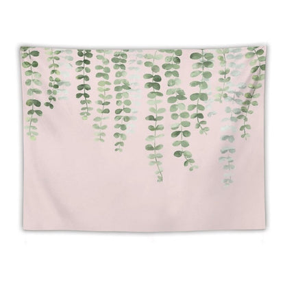 Eucalyptus Watercolor Pink Tapestry