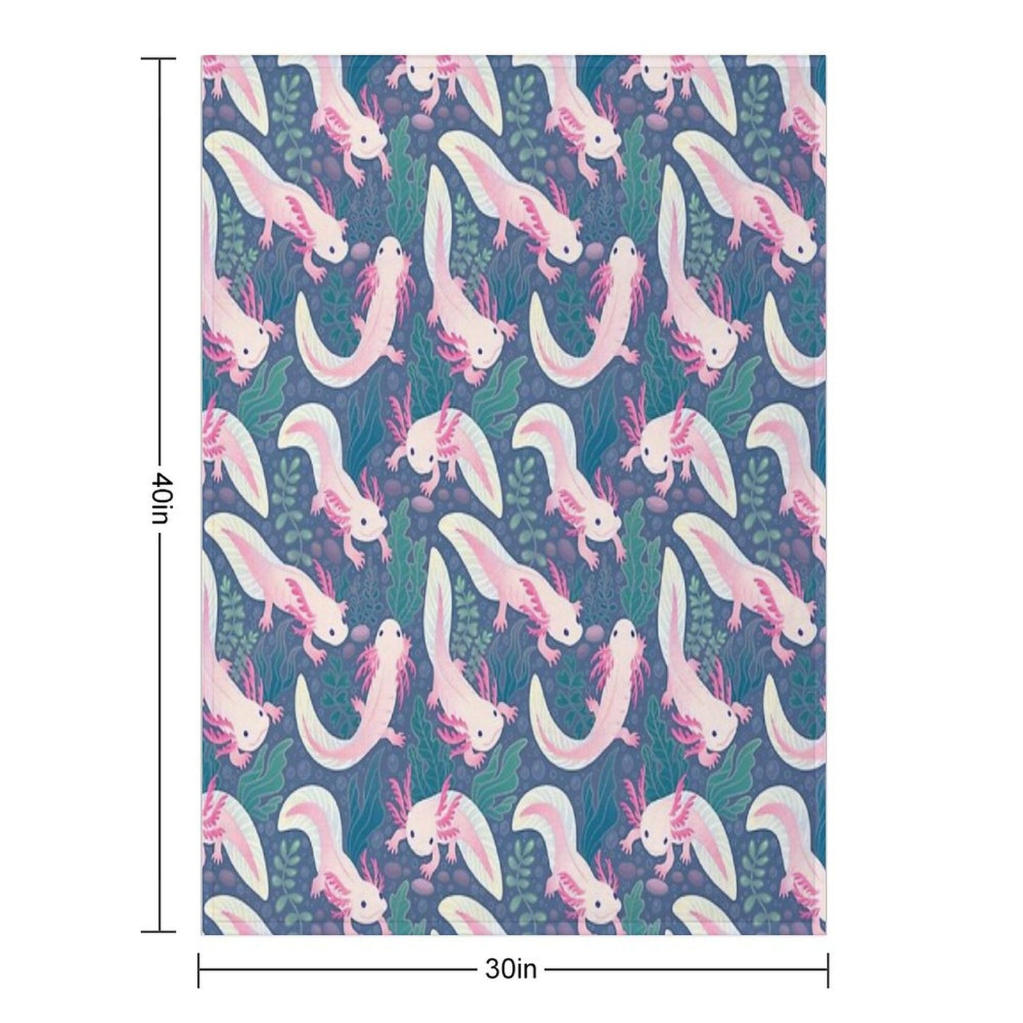 Axolotls Throw Blanket