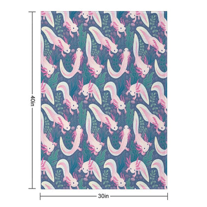Axolotls Throw Blanket