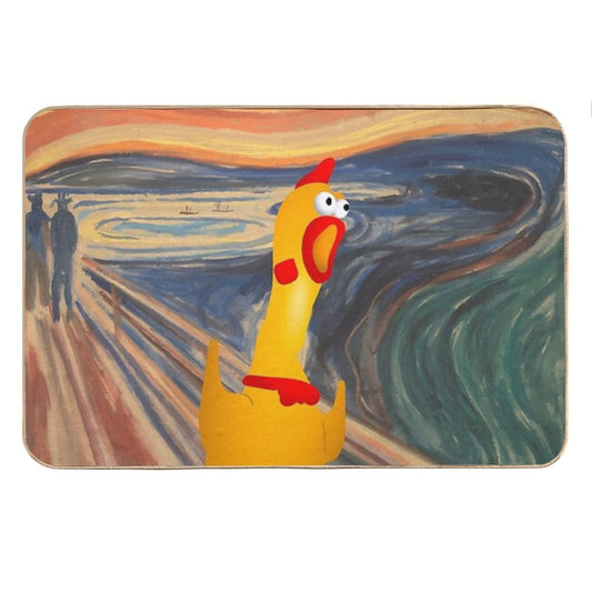 Rubber Chicken Scream Bath Mat