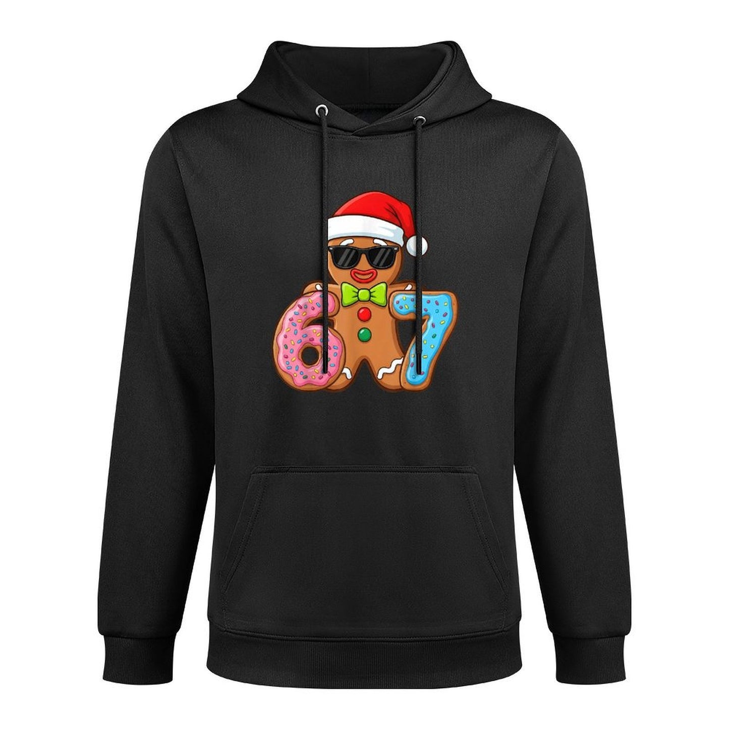 Funny Gingerbread Six Seven 67 Ice Cream Drip Christmas Boys Customizable Surface Hoodie