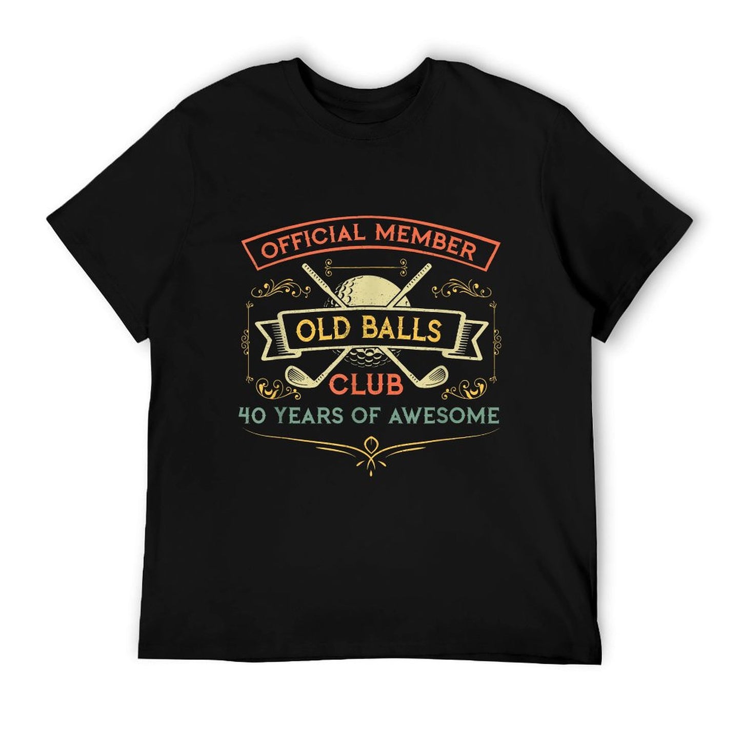 Mens Funny 40th Birthday Old Balls Club 40 Year Old Golfer T-Shirt