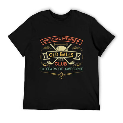 Mens Funny 40th Birthday Old Balls Club 40 Year Old Golfer T-Shirt