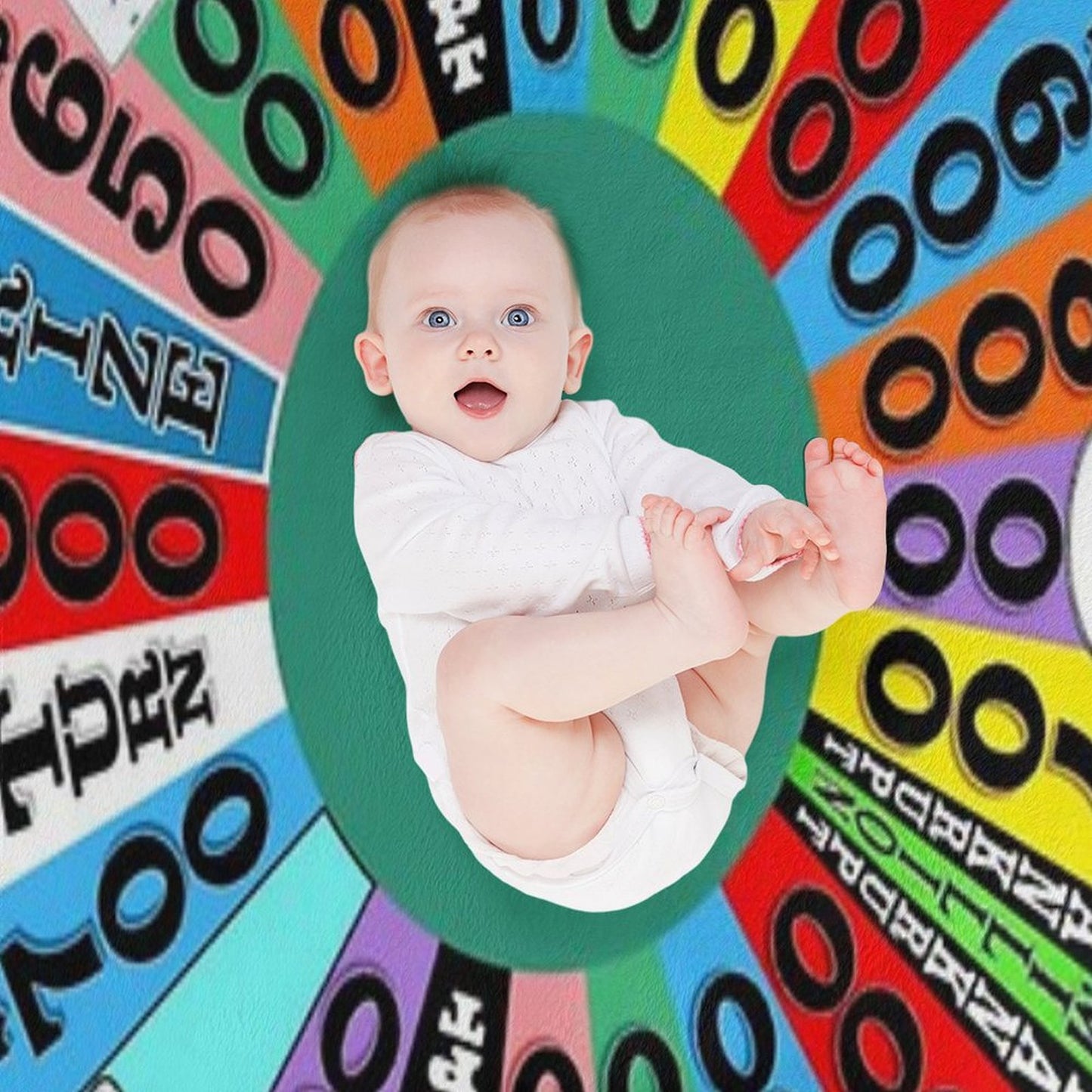 Wheel with Prizes, $ Amounts Throw Blanket