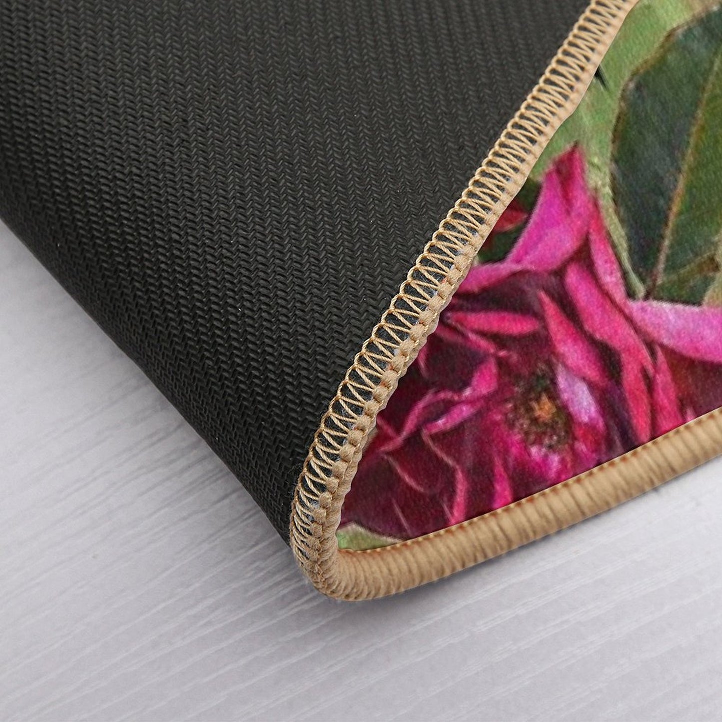 Antique Green Botanical Flower Rose Botanical Garden  Nightgarden Bath Mat