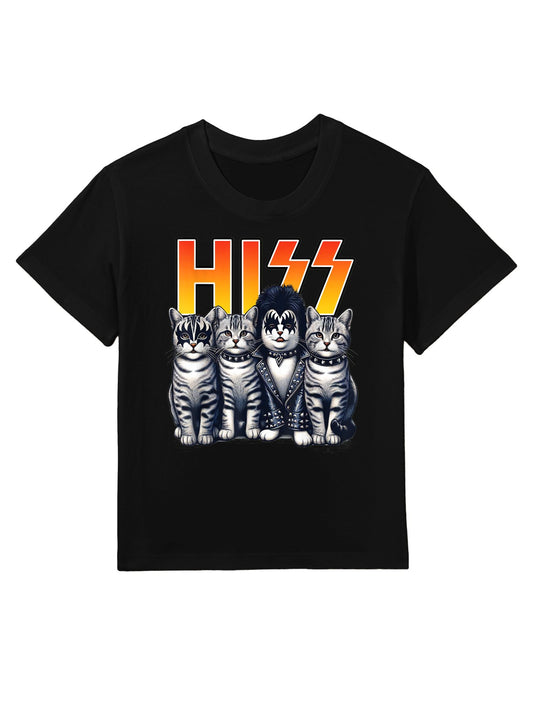 Cute Hiss Cats Rock Kittens Kitty Rocking Music Cat Lovers Kids T-Shirt