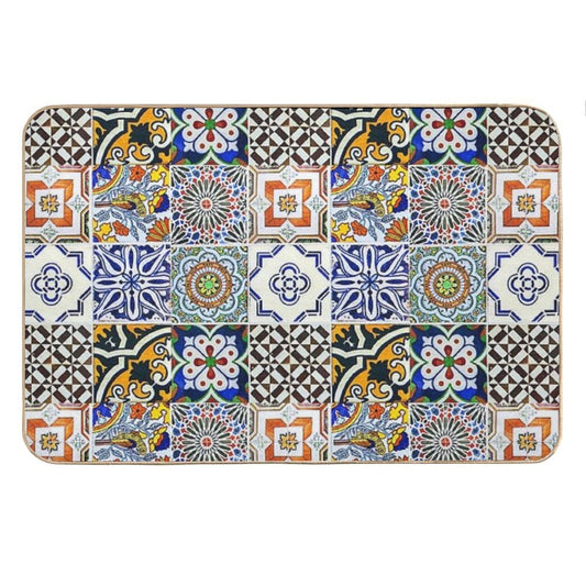 Colorful Portuguese Tile Bath Mat