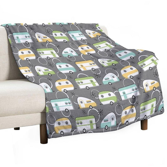 Happy Campers Throw Blanket