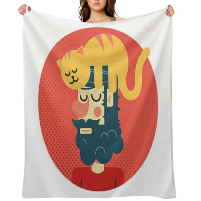 Cats Commands Throw Blanket